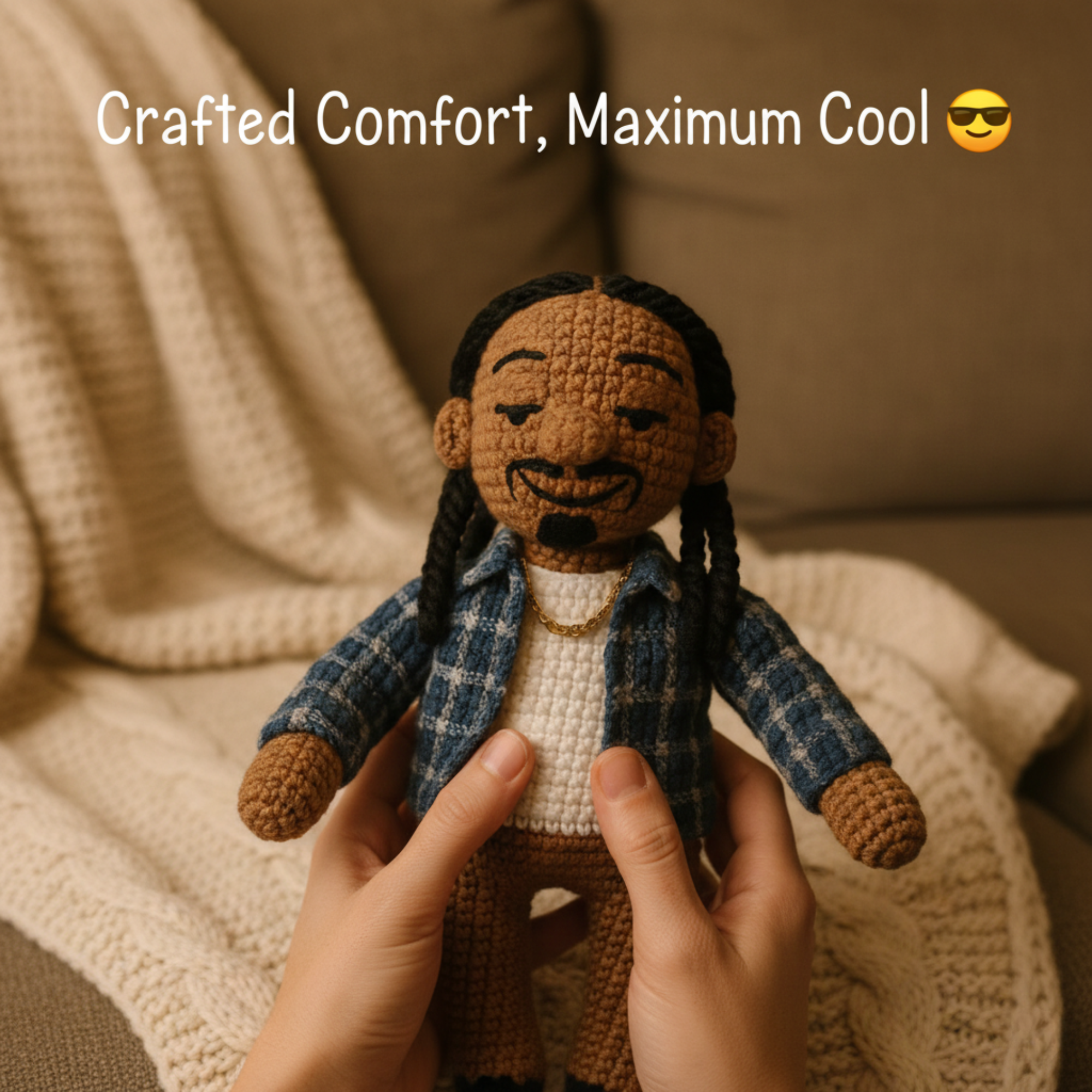 Emotional Support Snoop Dogg Crochet Doll
