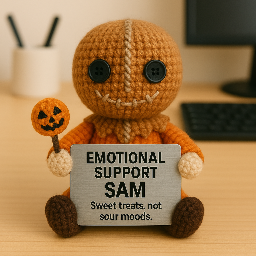 Emotional Support Sam Crochet Doll